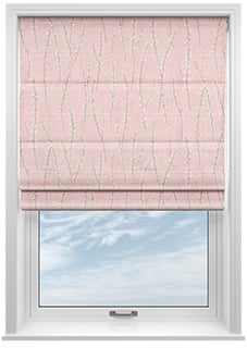 Willow Field, Precious Pink - Motorised Roman Blind